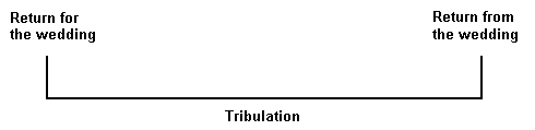 Return for the wedding, then tribulation, then return from the wedding